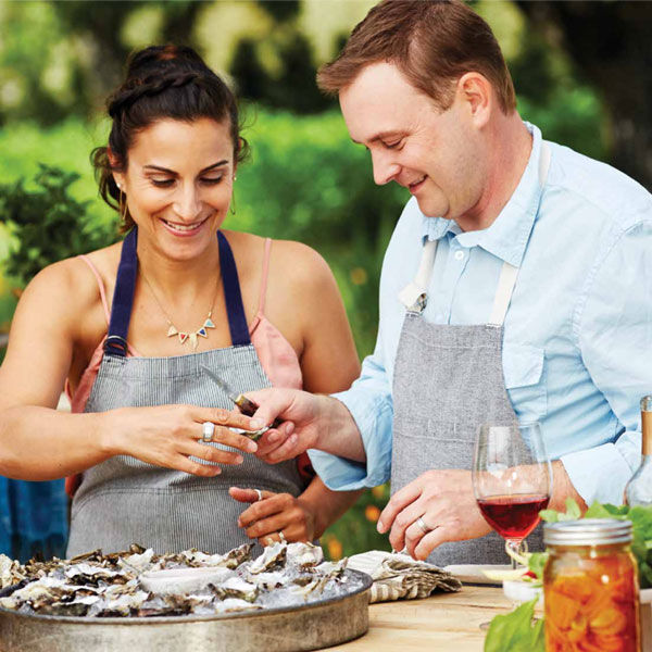Season's cookbook authors Justin and Tracey