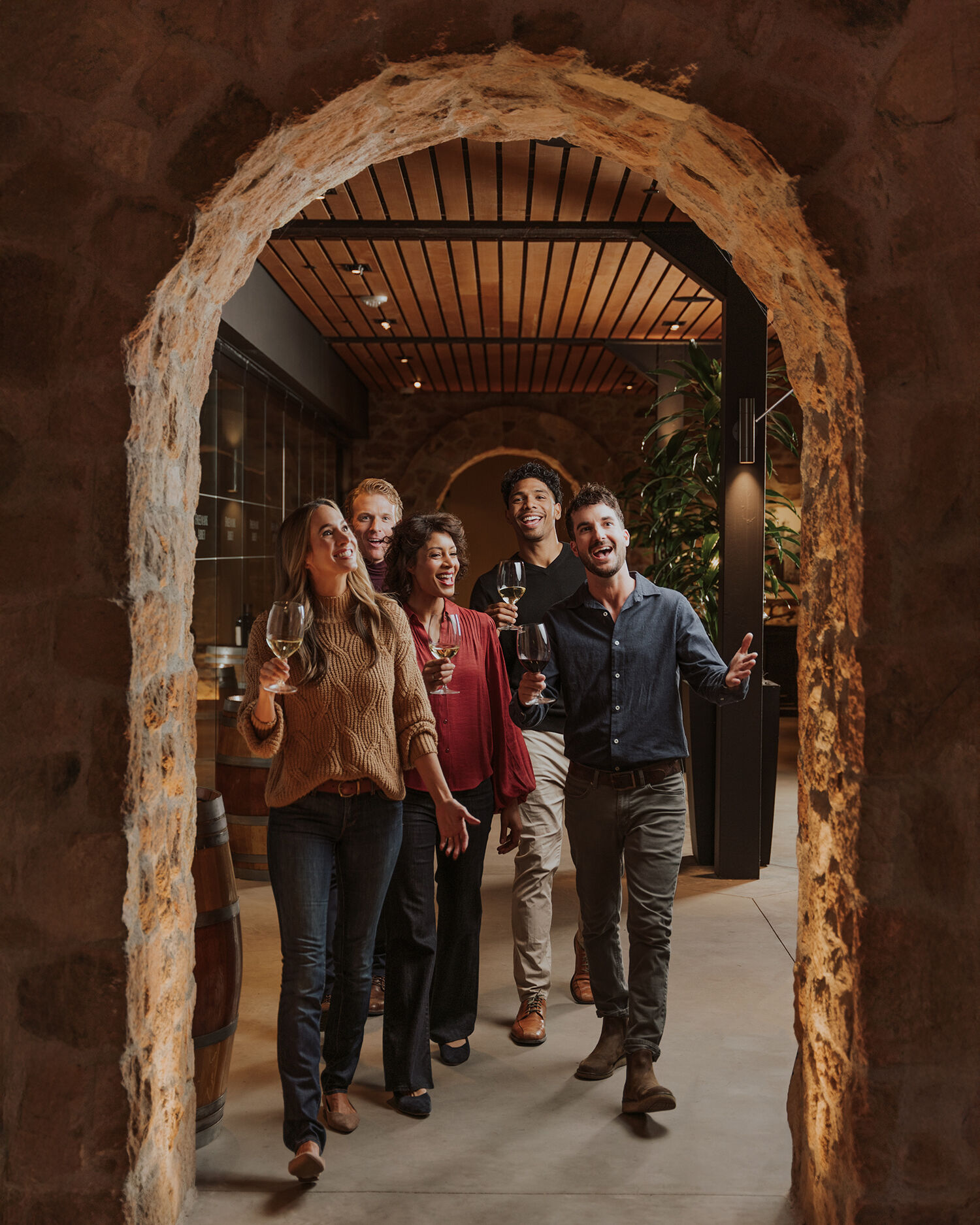 A group of friends enjoying a Freemark Abbey tasting experience
