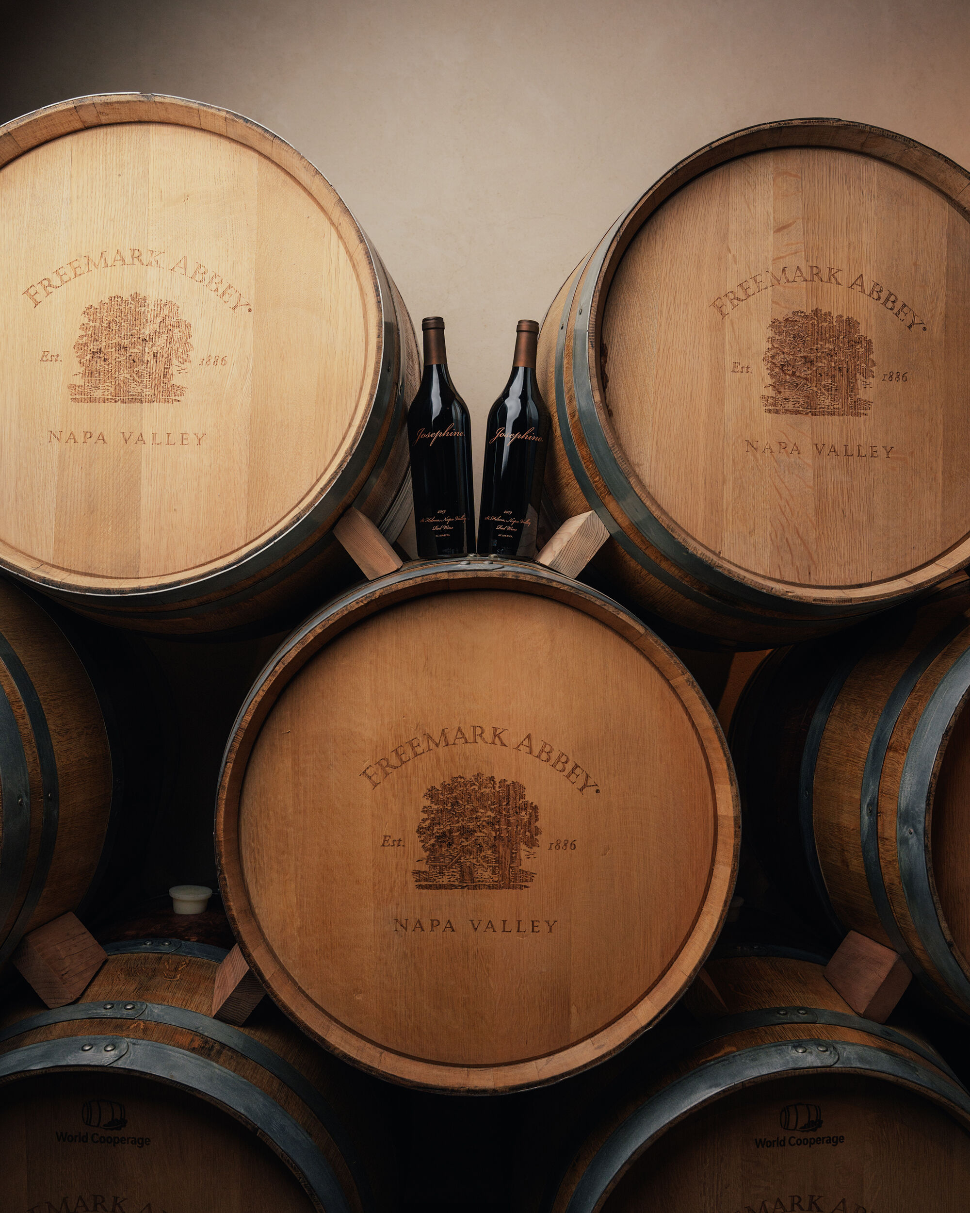 Josephine Cabernet Sauvignon on Freemark Abbey barrels