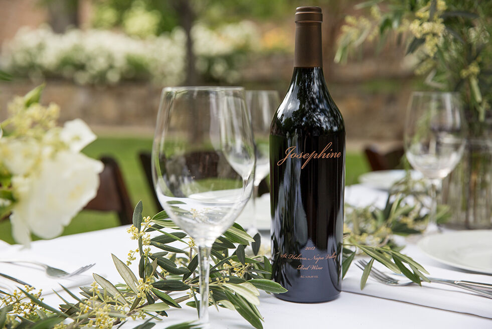 Josephine red blend with glass