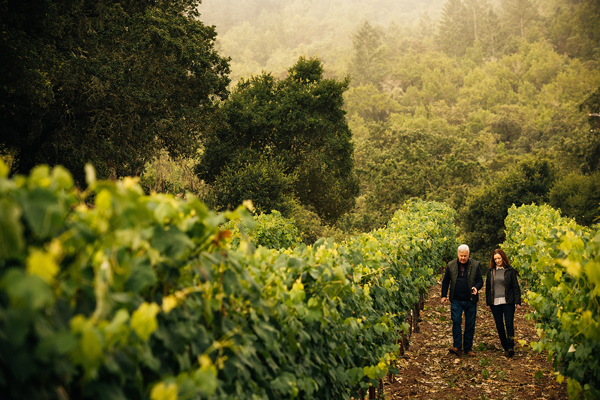 Ted Edwards and Freemark Abbey Winemaker Kristy Melton