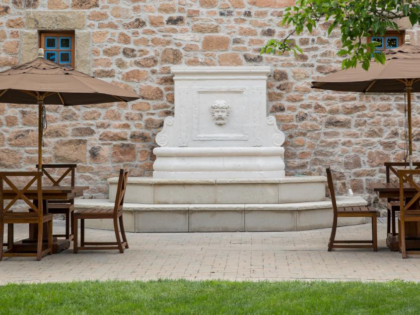 Fountain in the Freemark Abbey Courtyard