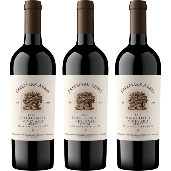Vertical: Stagecoach Vineyard Merlot '16, '17, '18