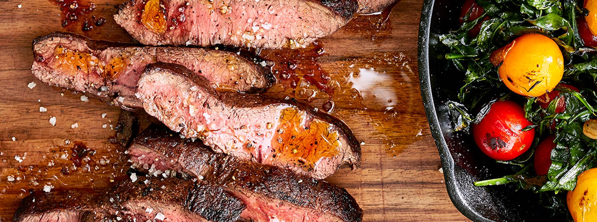 Flatiron Steak on cutting board