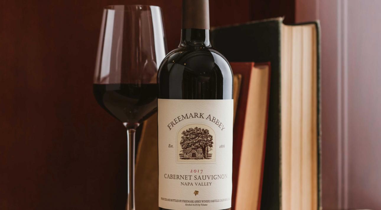 Bottle and Glass of Cabernet