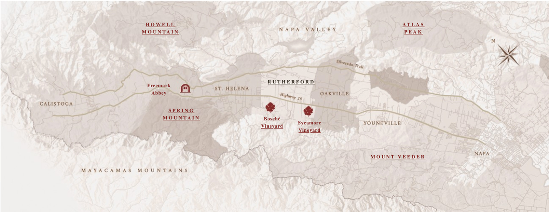 Freemark Abbey vineyard map